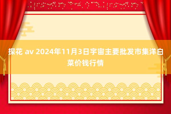探花 av 2024年11月3日宇宙主要批发市集洋白菜价钱行情