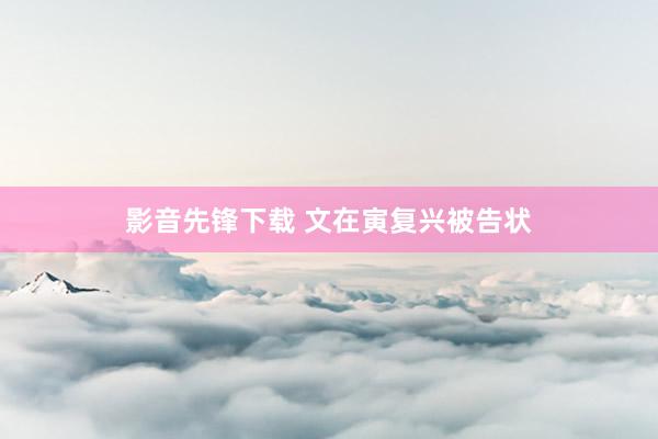影音先锋下载 文在寅复兴被告状